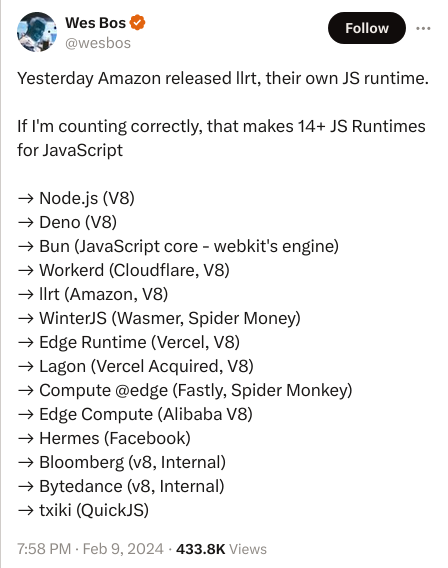 De nouvelles alternatives à Node.js